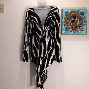 SALE! CHI by Carlos Falchi Zebra Print Soft 100% Cotton Topper